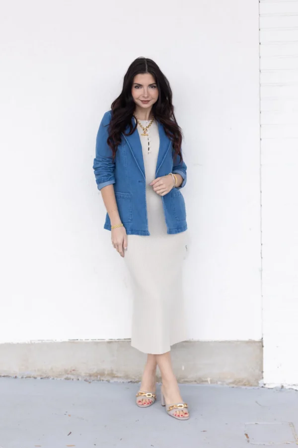 ALYSSA Denim Blazer - Image 4